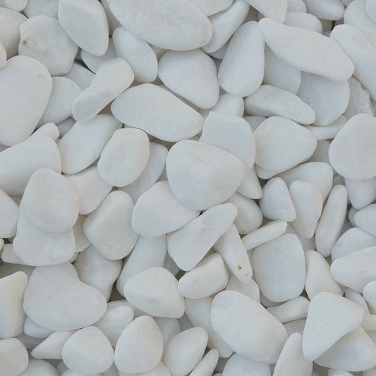 White Turkish Dolomite Pebbles Natural Decorative Stones